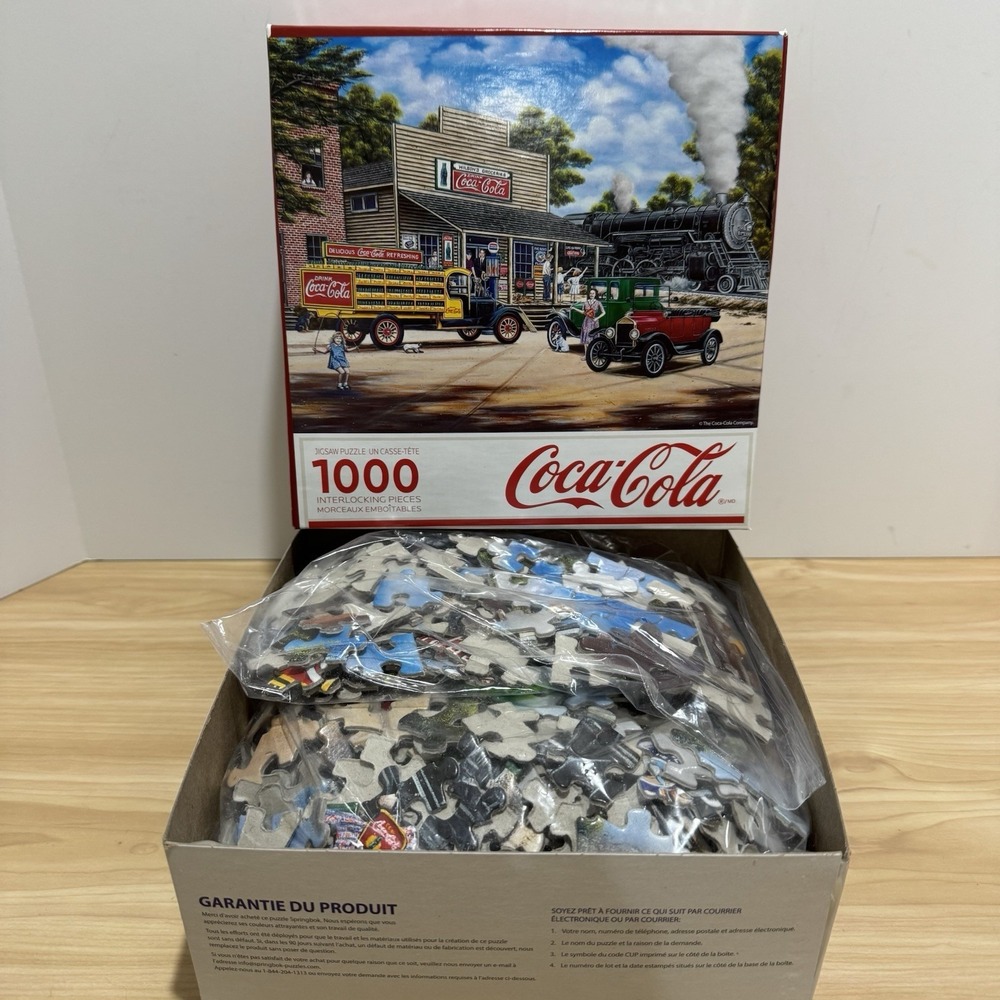 ALL ABOARD Coca-Cola 1000 Piece Jigsaw Puzzle MAJESTIC Coke Train COMPLETE - Picture 5 of 14